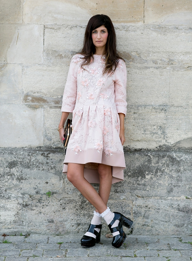 pinkdresschunkyshoes